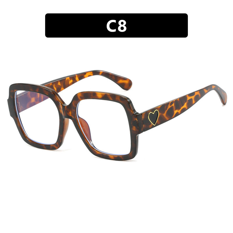 Damen quadratische Sonnenbrille mit modischem Herzakzent Brehn