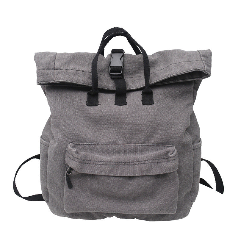 Stylische Roll-Top Canvas-Rucksack Brehn