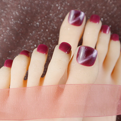 Premium Gel Press-On Zehennagel Set Brehn