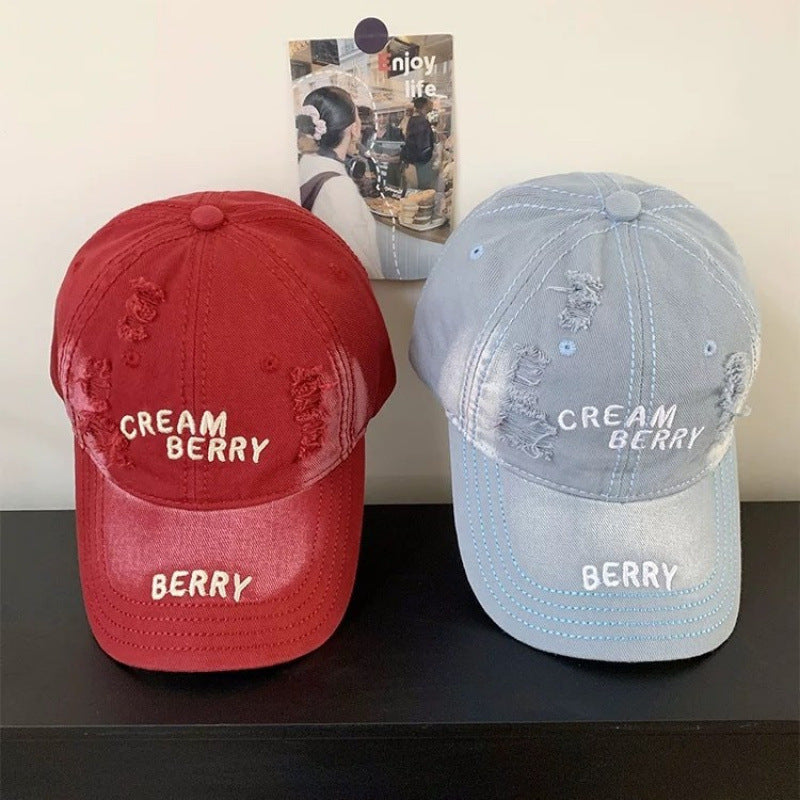 Frauen Verwaschene Denim Baseballmütze Brehn
