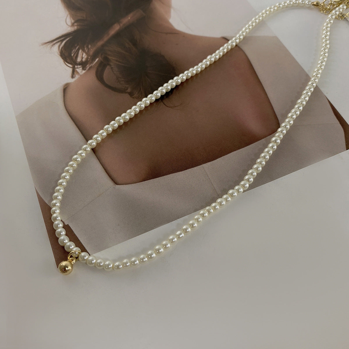 Elegante Perlenbesetzte Choker-Halskette Brehn