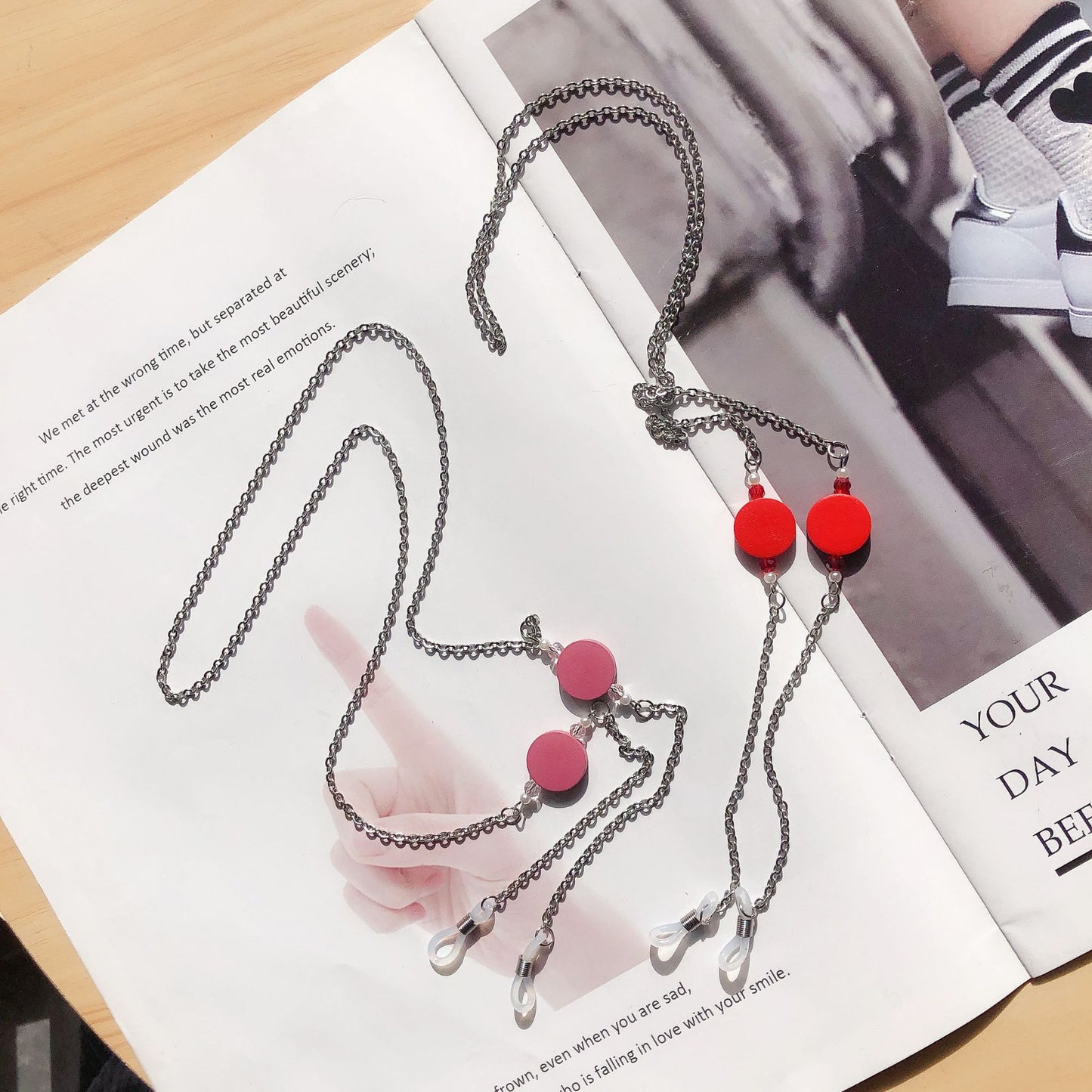 Stylische Dual-Strang Brillenhalterkette Brehn