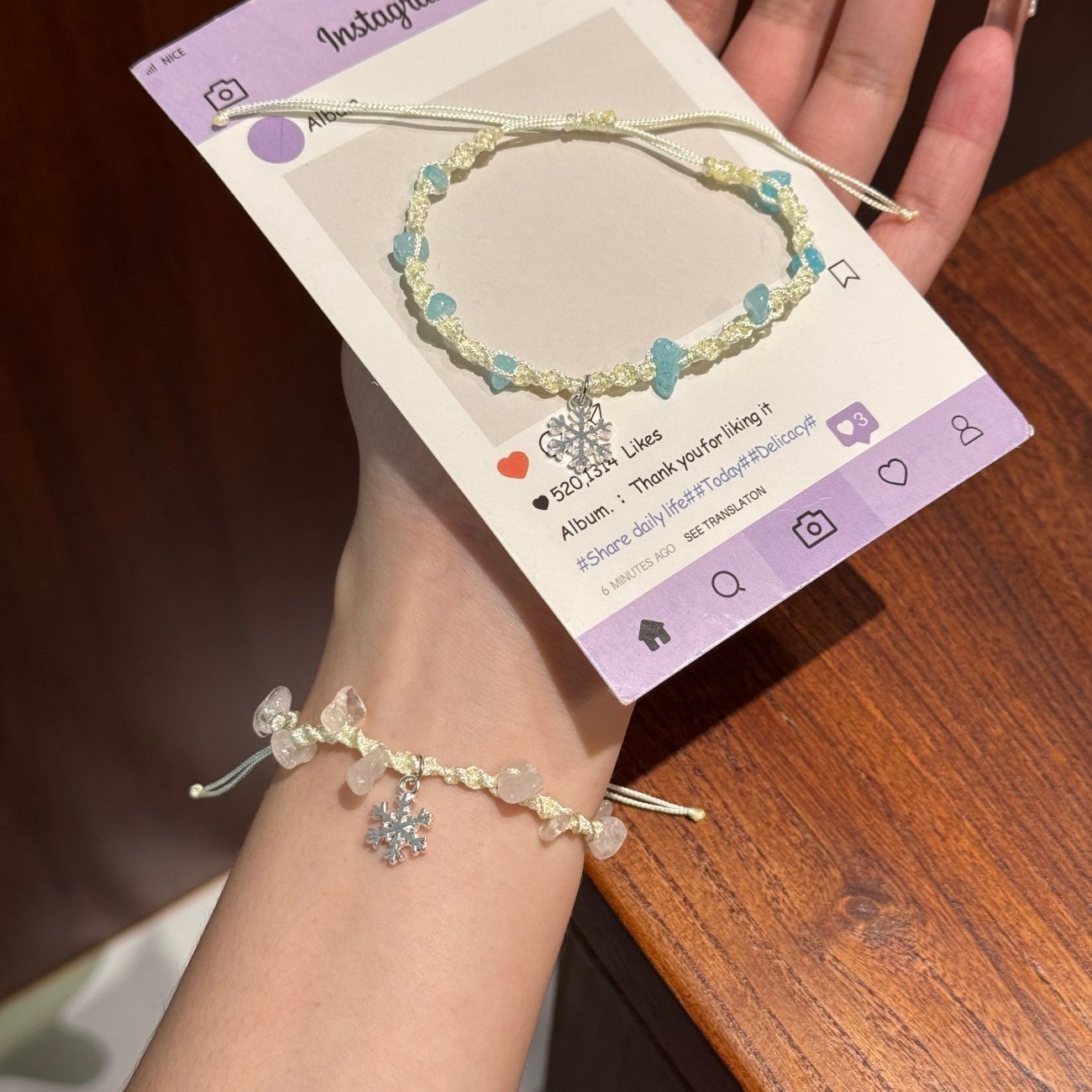 Crystal Charm Armband Brehn