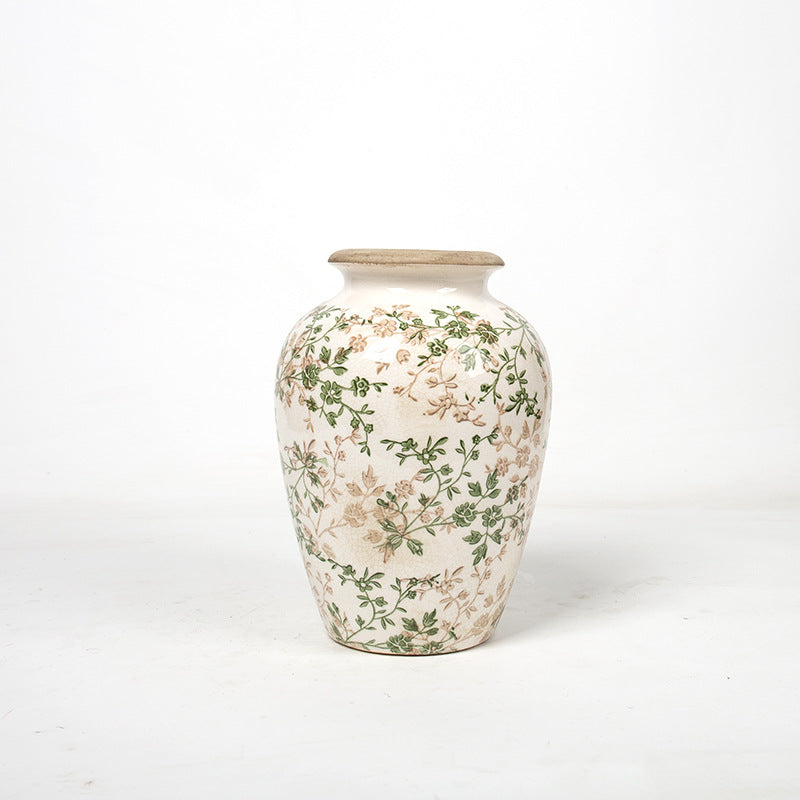 Elegante florale Keramikkaraffe Brehn
