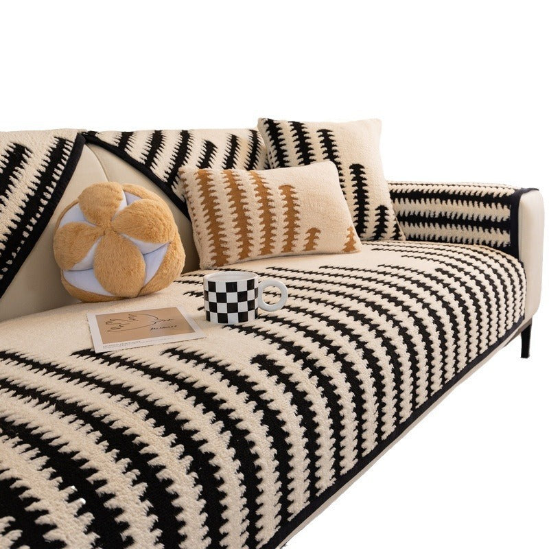 Stylische Strick-Wurfdecke