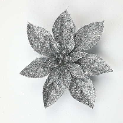 Glitzernde Weihnachtssternblumenornamente Brehn