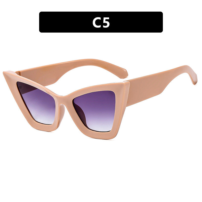 Damen Cat-Eye Sonnenbrille mit einzigartigem Wellenrahmen Brehn
