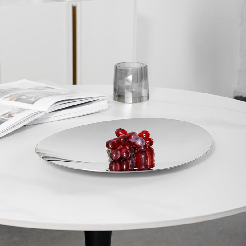 Elegante runde Obstservierplatte