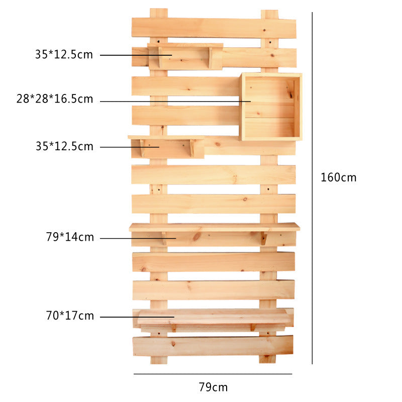 Wandregal aus hochwertigem Holz Brehn