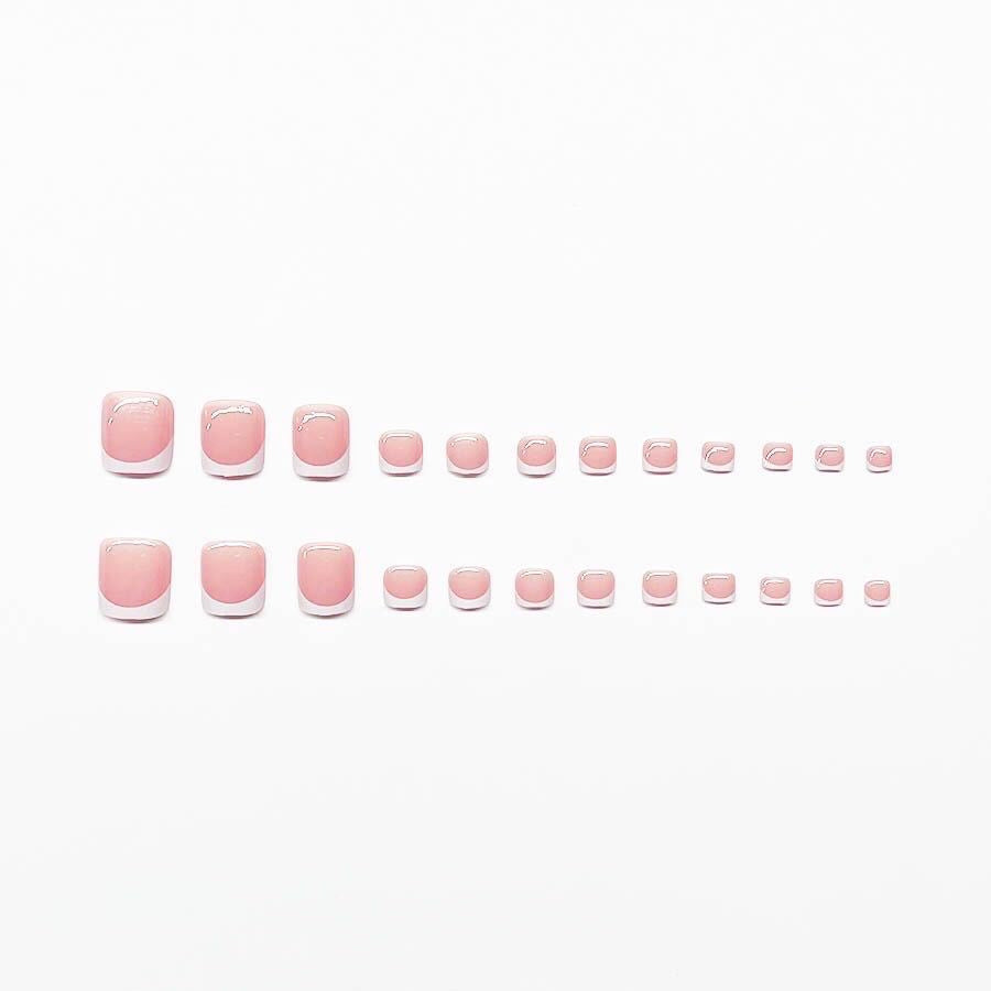 Elegantes French Tip Press-On Nail Set Brehn