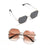 Damen modische quadratische Sonnenbrille mit schmalem Metallrahmen und UV-Schutz Brehn