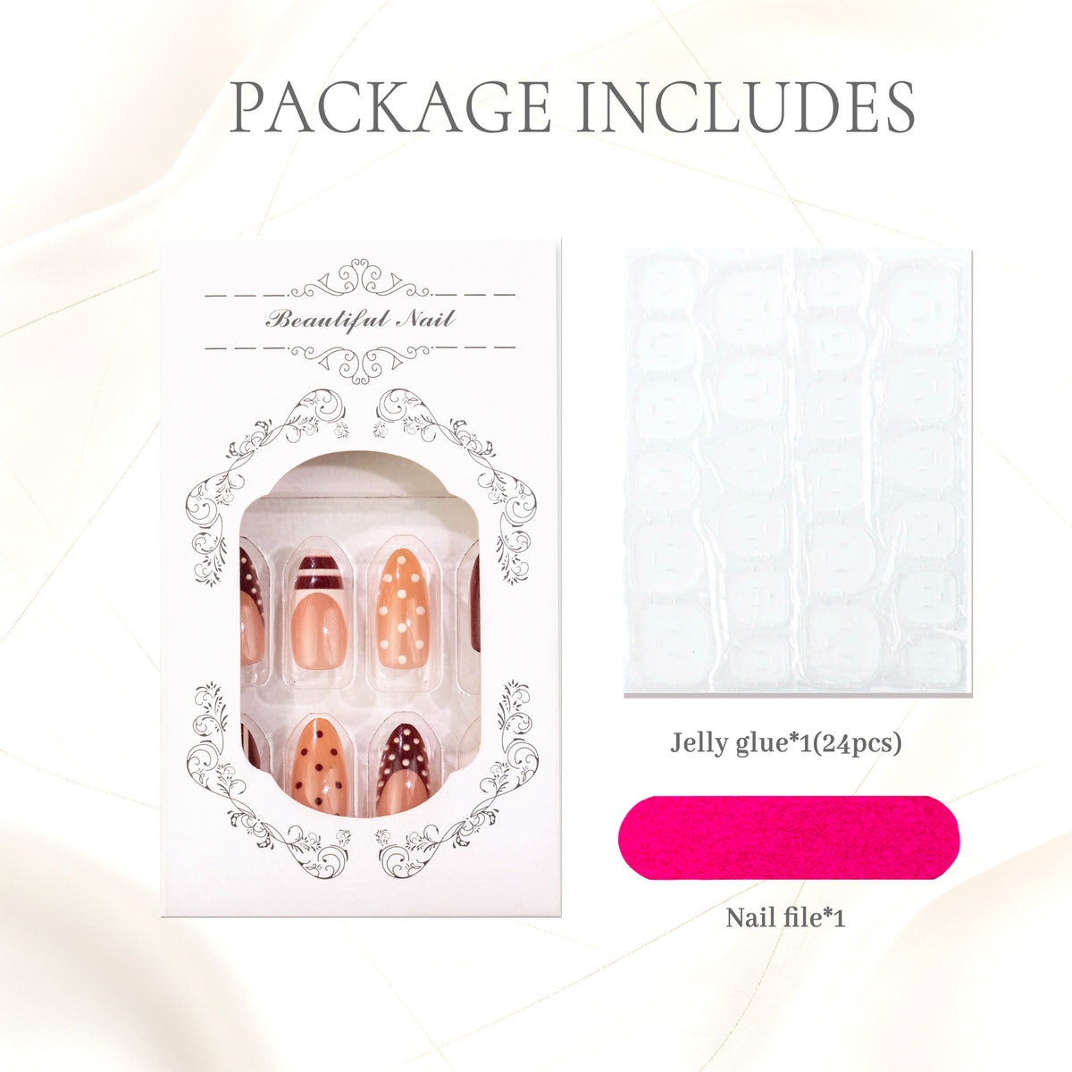 Stylisches Press-On-Nagelkunst-Set