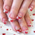 Herz-verzierte Acryl Press-On Nagelkunst Brehn