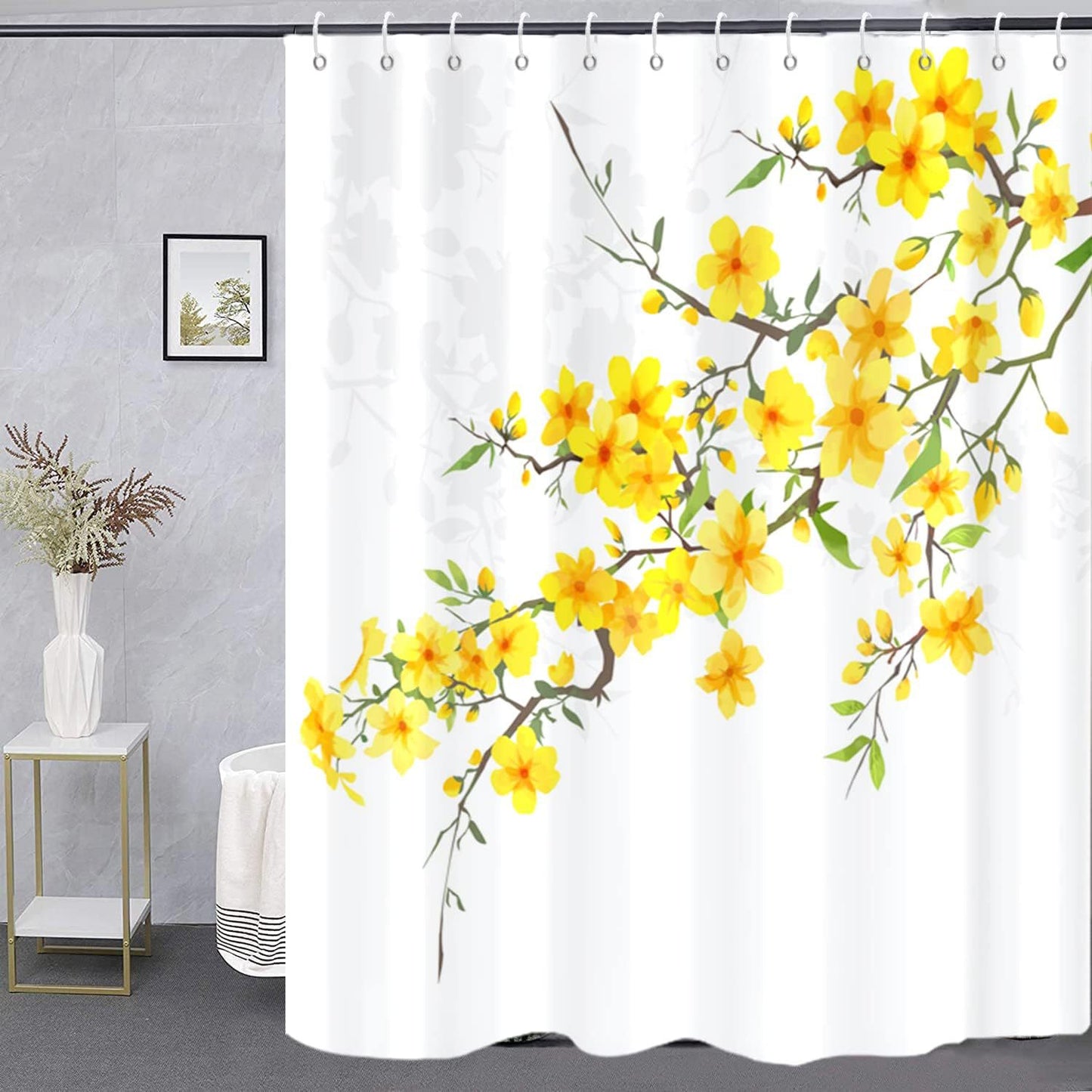 Florales Druck Duschvorhang Brehn