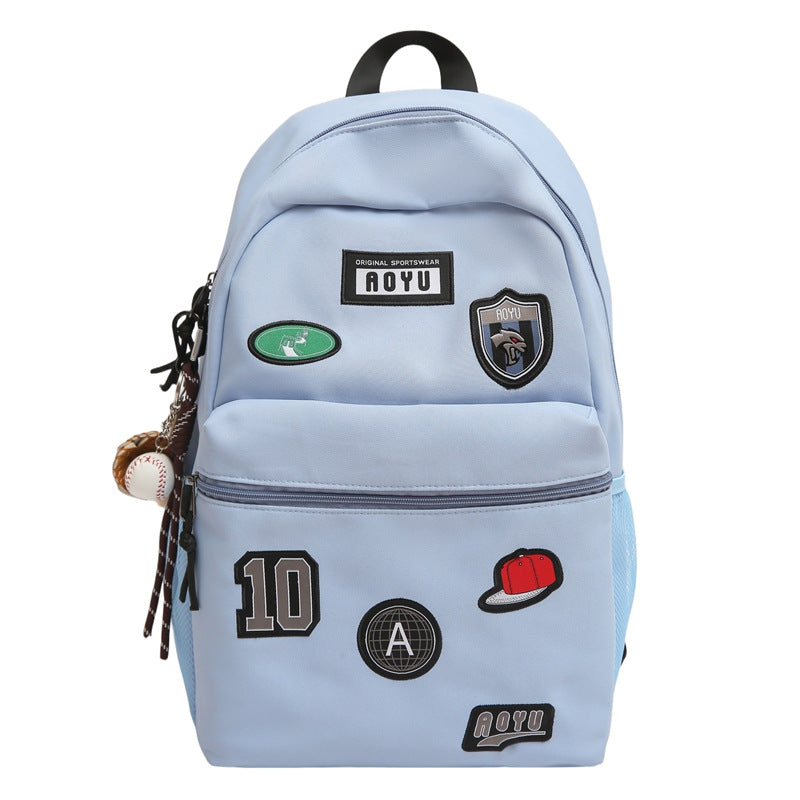 Stilvolle Grafik Patch Schulrucksack Brehn