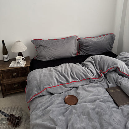 Premium Weiches Plüsch Bettwäsche Set