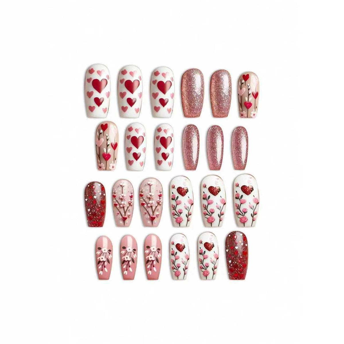 Künstlerische florale Nagelkunst Brehn