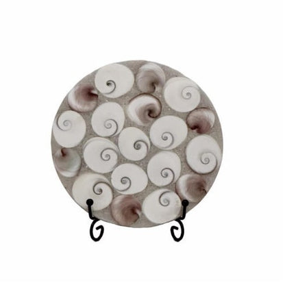 Dekorative Servierplatte mit Muschelthema