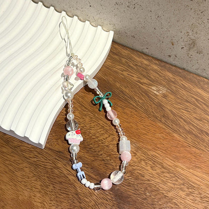 Verspielter Perlen Smartphone Charm Halter Brehn