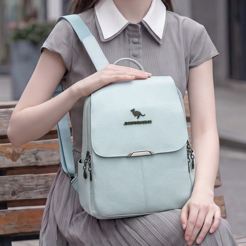 Haltbarer multifunktionaler Leder-Rucksack Brehn