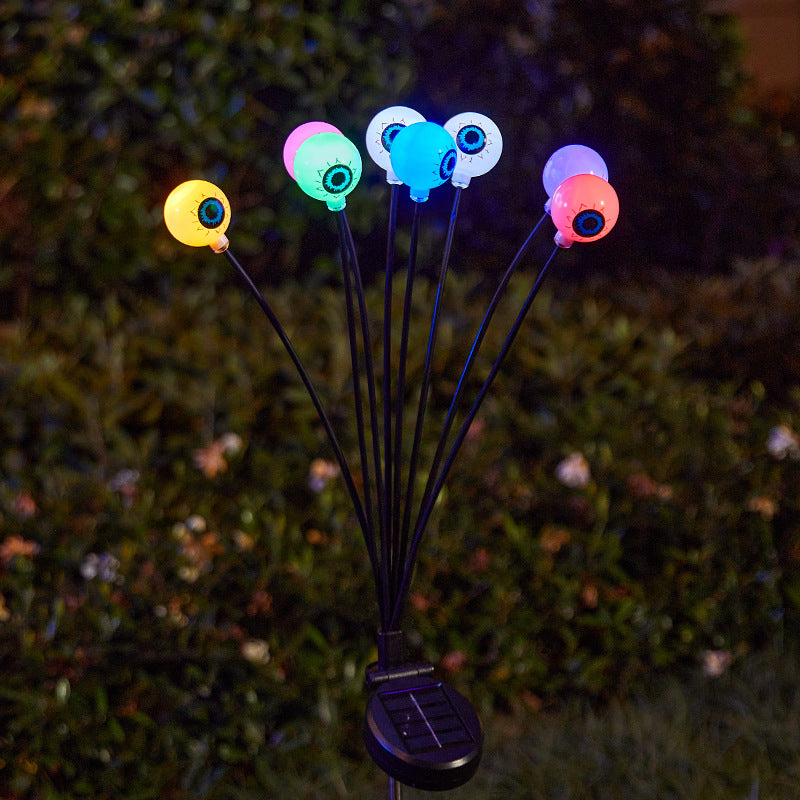 Gruselige Gartenlichter mit Augen-Motiv Brehn