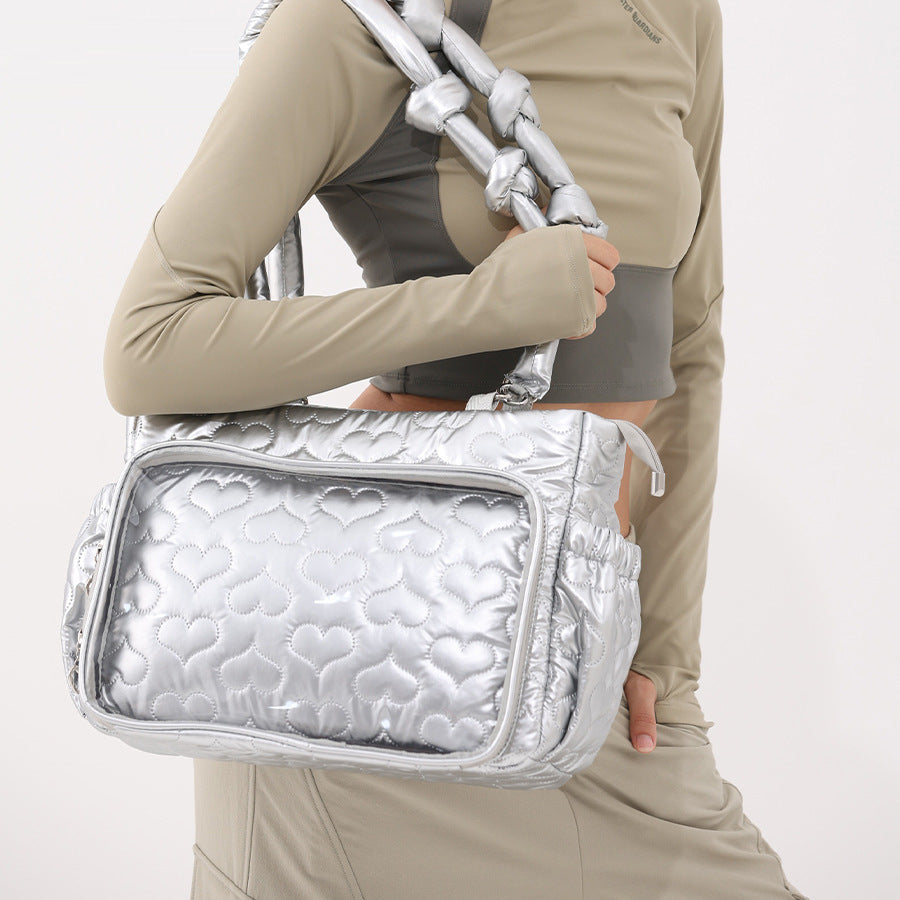 Herz-Muster Stepphandtasche