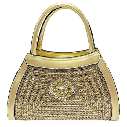 Verzierte gepolsterte Abendhandtasche