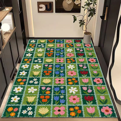 Blumenmuster Teppich