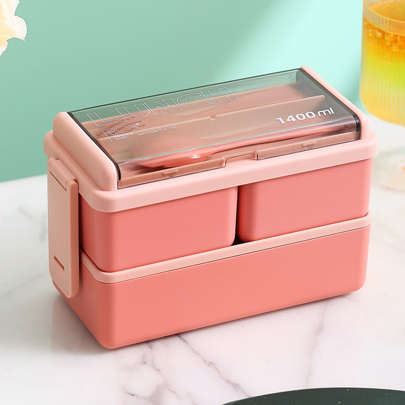 Multifunktionale Lebensmittelaufbewahrung Lunchbox mit integriertem Besteckset