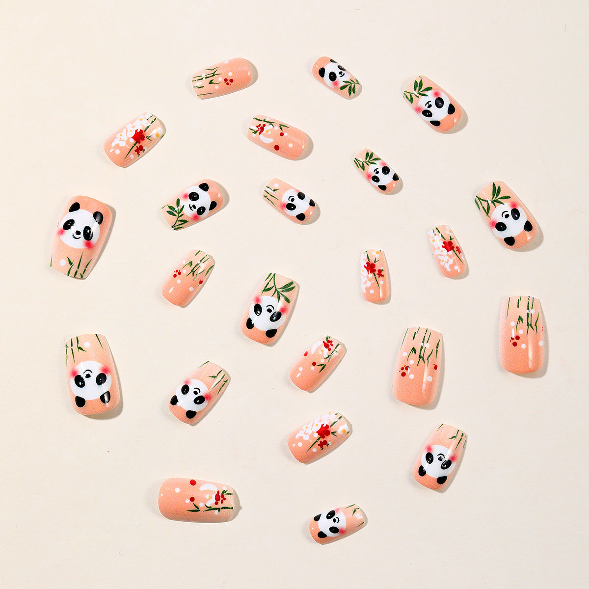 Verspielt Panda-Themen 3D Nagelkunst Set Brehn