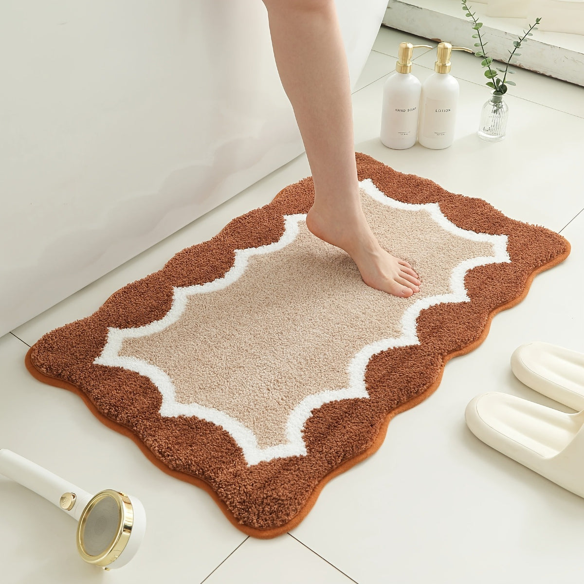 Premium weicher Plüsch Badezimmer Teppich Brehn