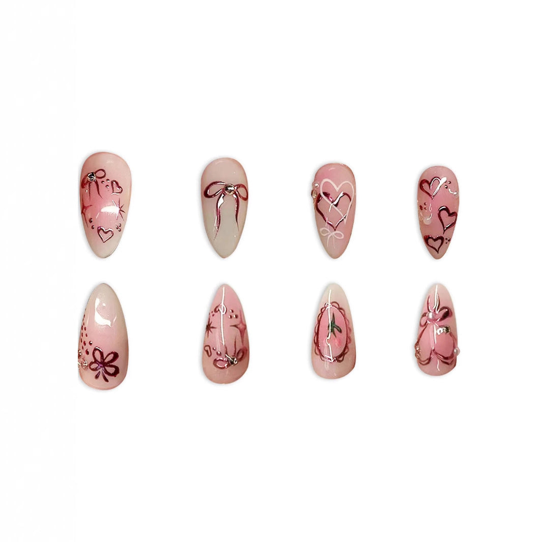 Elegantes Künstlerisches Press-On Nail Set Brehn
