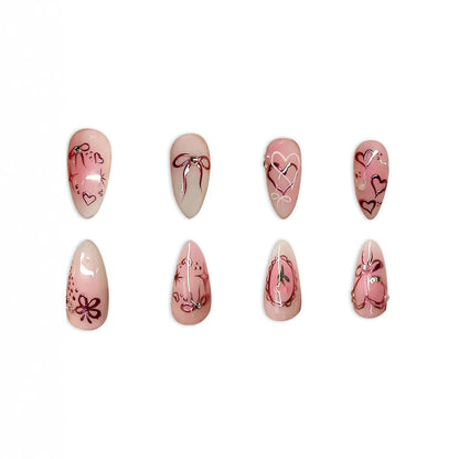 Elegantes Künstlerisches Press-On Nail Set Brehn