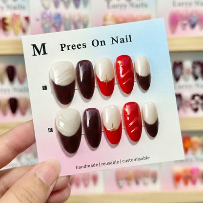 Künstlerisches Press-On Nagelset