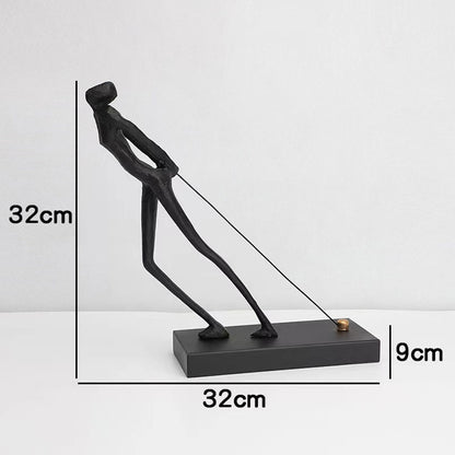 Elegante abstrakte figürliche Skulptur