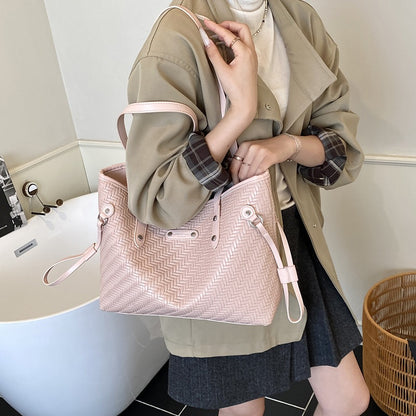 Strukturierte Woven Tote Bag