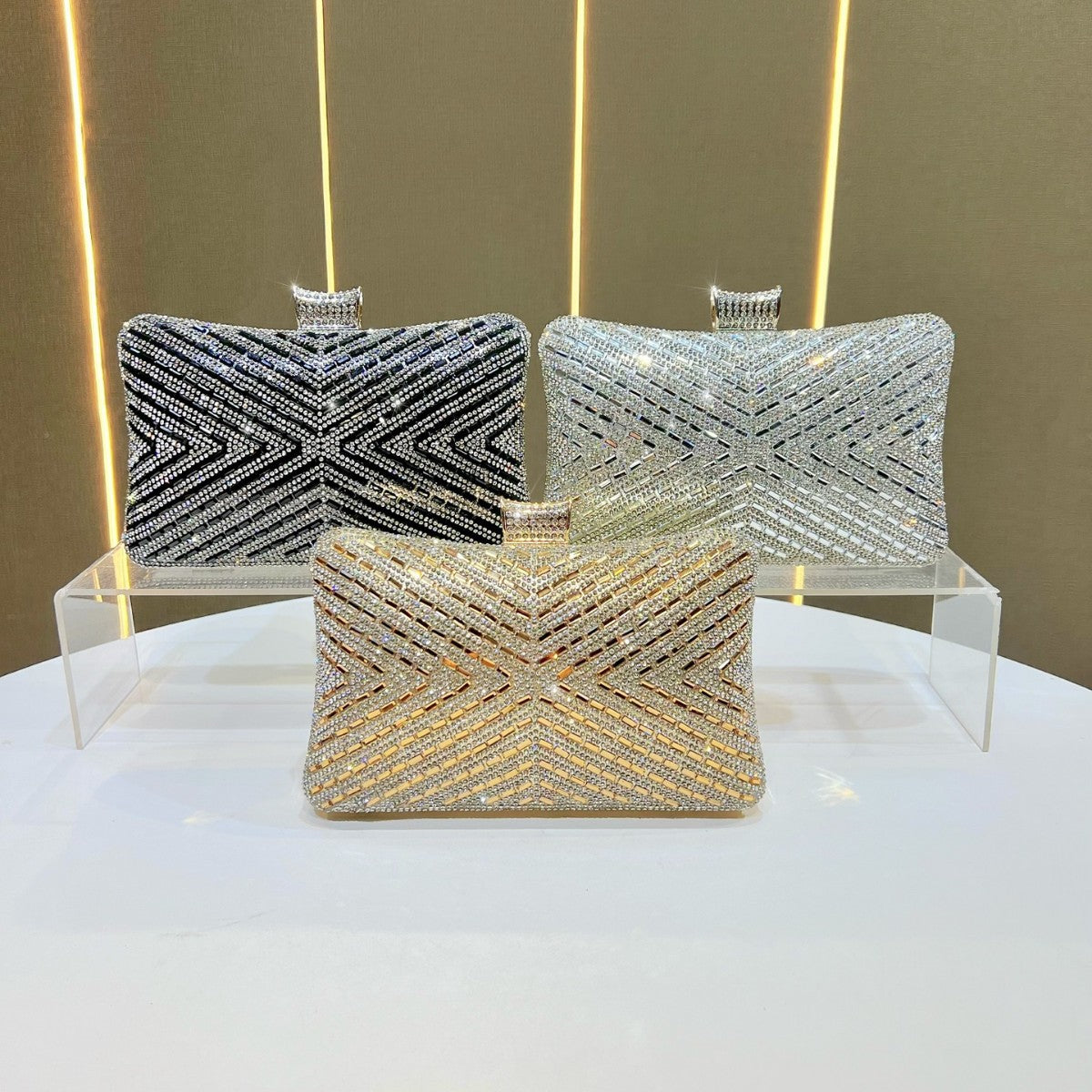 Glamouröse Strass-Besetzte Abendhandtasche