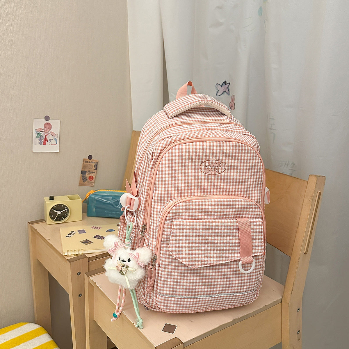 Stylische Schachbrettmuster-Rucksack Brehn 1791205963
