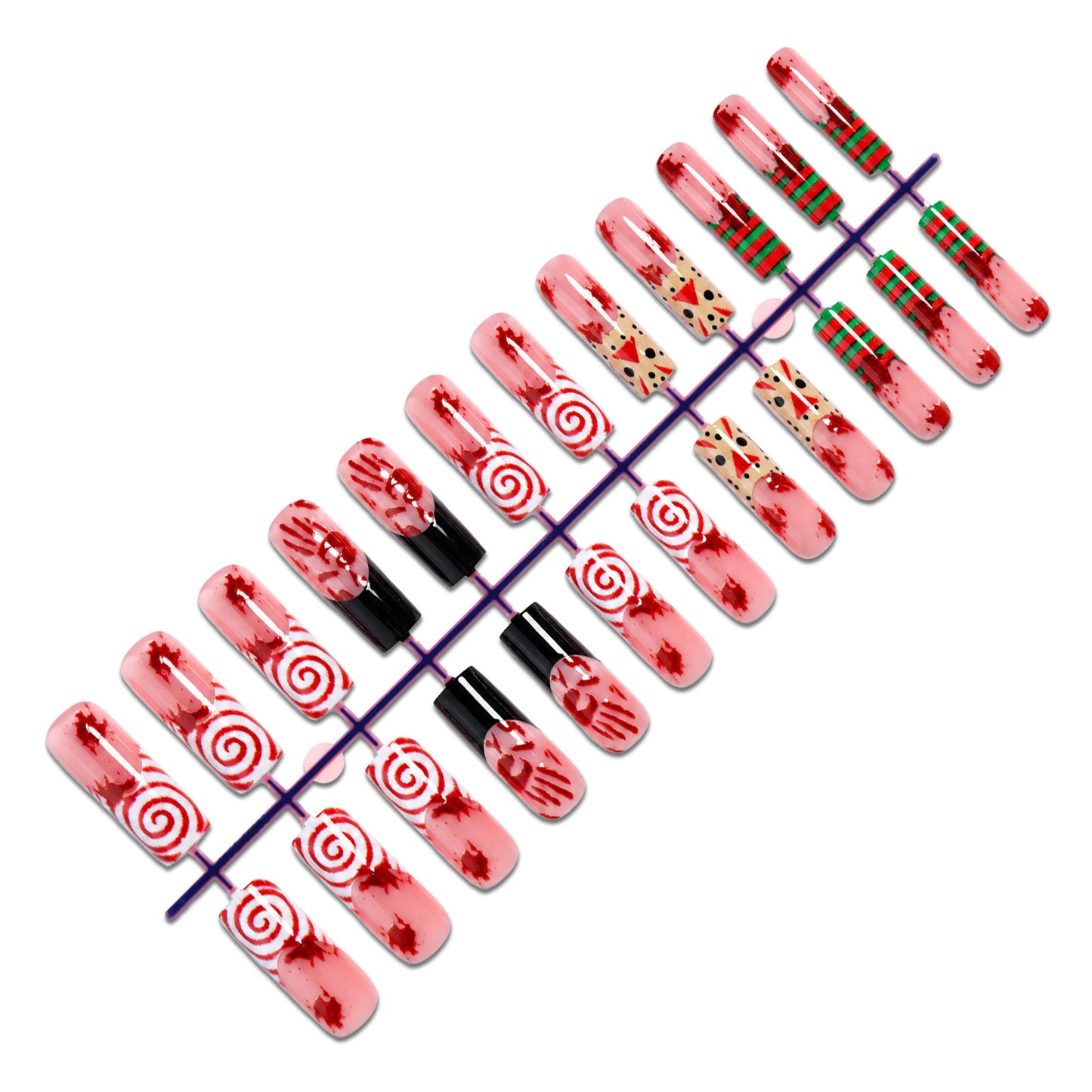 Künstlerisches, urlaubsbezogenes Press-On-Nagelset Brehn