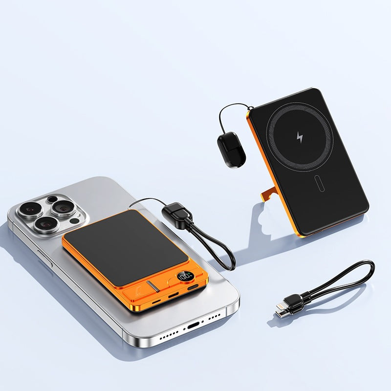 Tragbare Powerbank mit integrierter wireless Ladetechnologie und dualer Schnellladefunktion Brehn