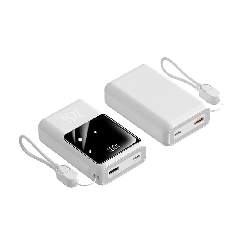 Tragbare Powerbank mit Multifunktionalem Ladekabel und Digitaler Anzeige Brehn