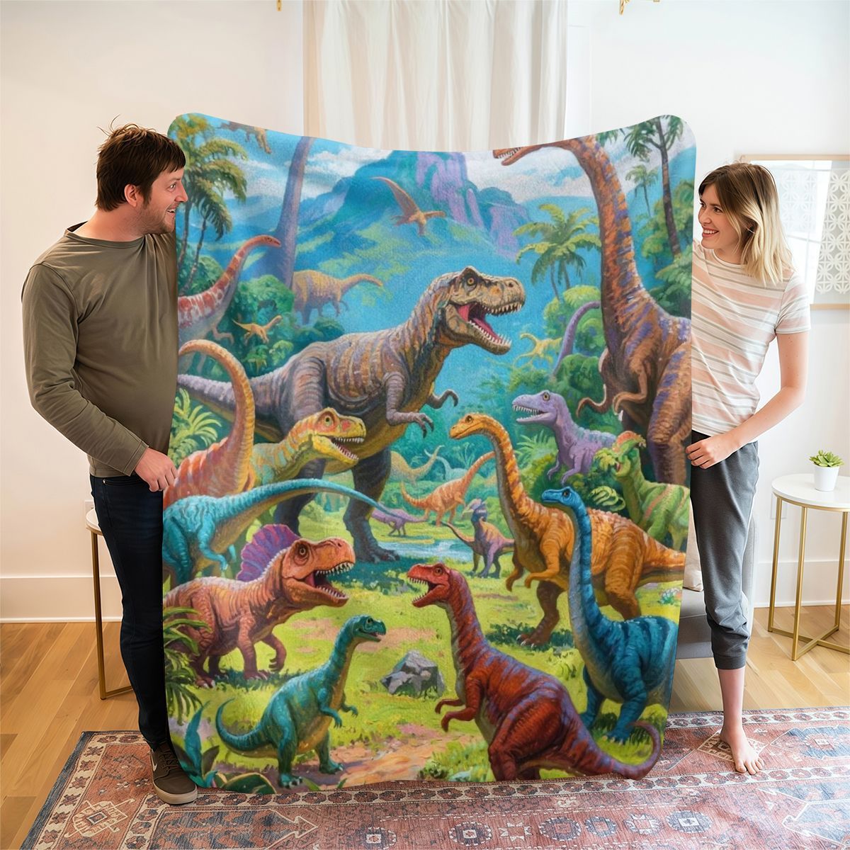 Dinosaur-Themen Plüschdecke
