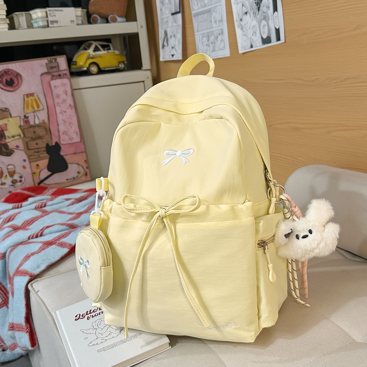 Rucksack mit Niedlichen Applikationen und Multifunktionalem Design Brehn