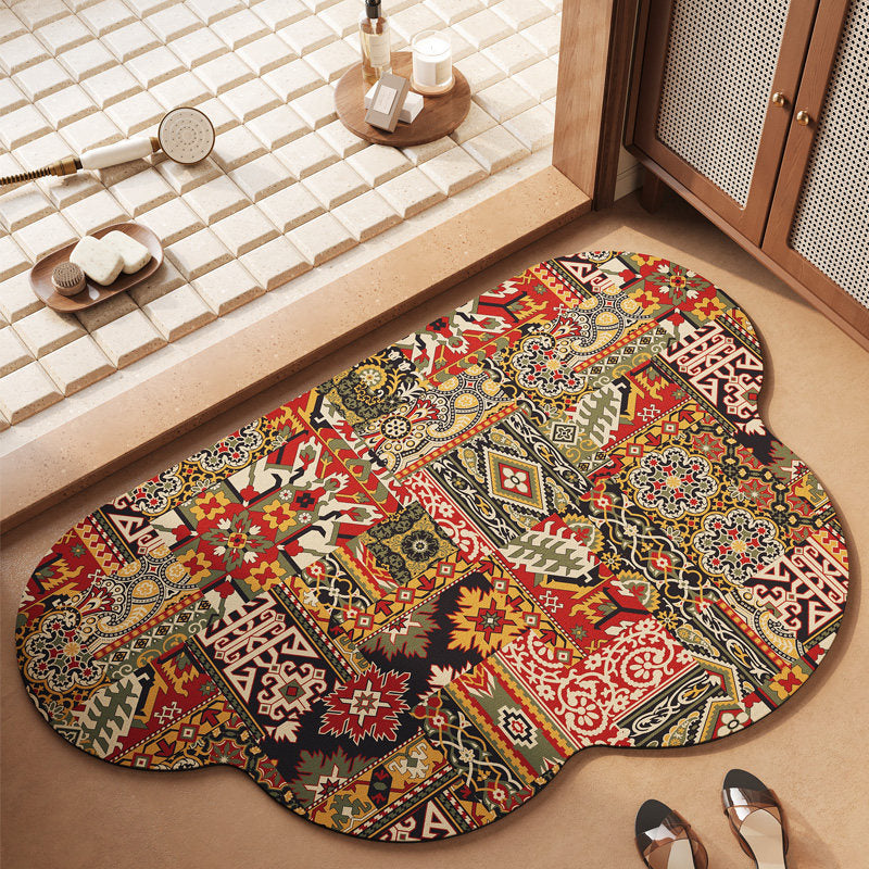 Stylische Bohemian Floral Badematte