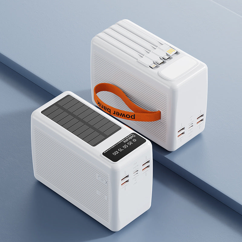 Solar-Powerbank mit Multifunktionalen Usb-Anschlüssen und Digitaler Ladestandsanzeige Brehn