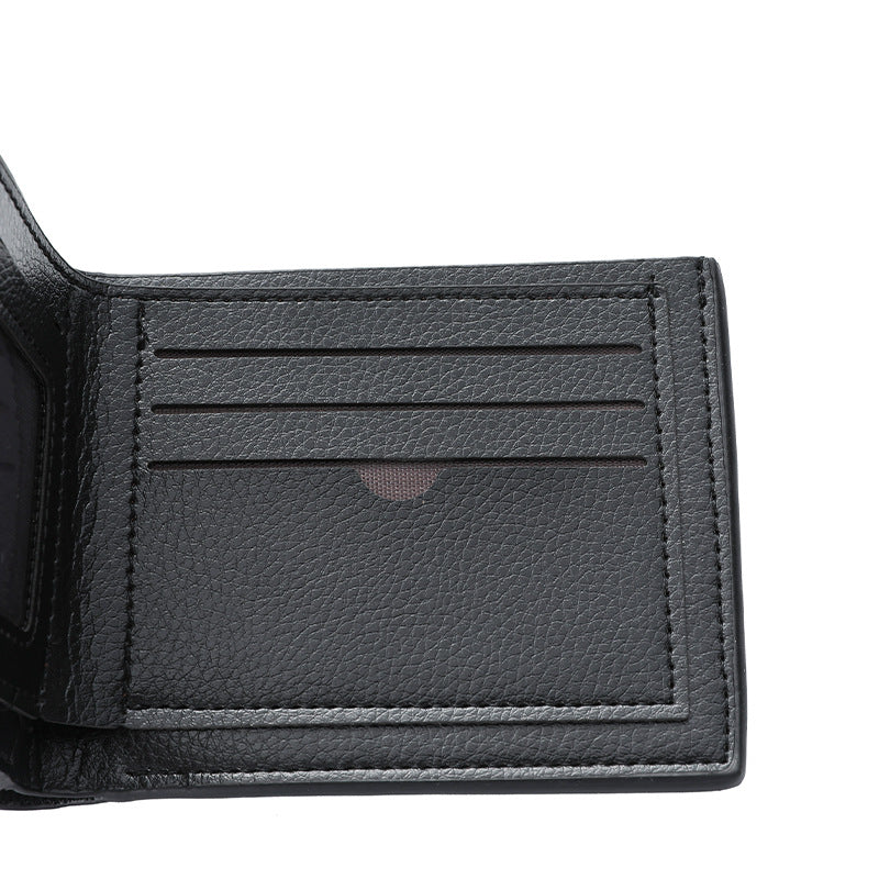 Strukturierte Leder Brieftasche Brehn