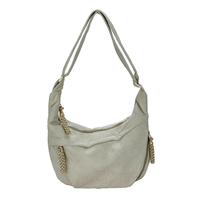 Schultertasche mit Kunstvollem Fächerdesign Brehn