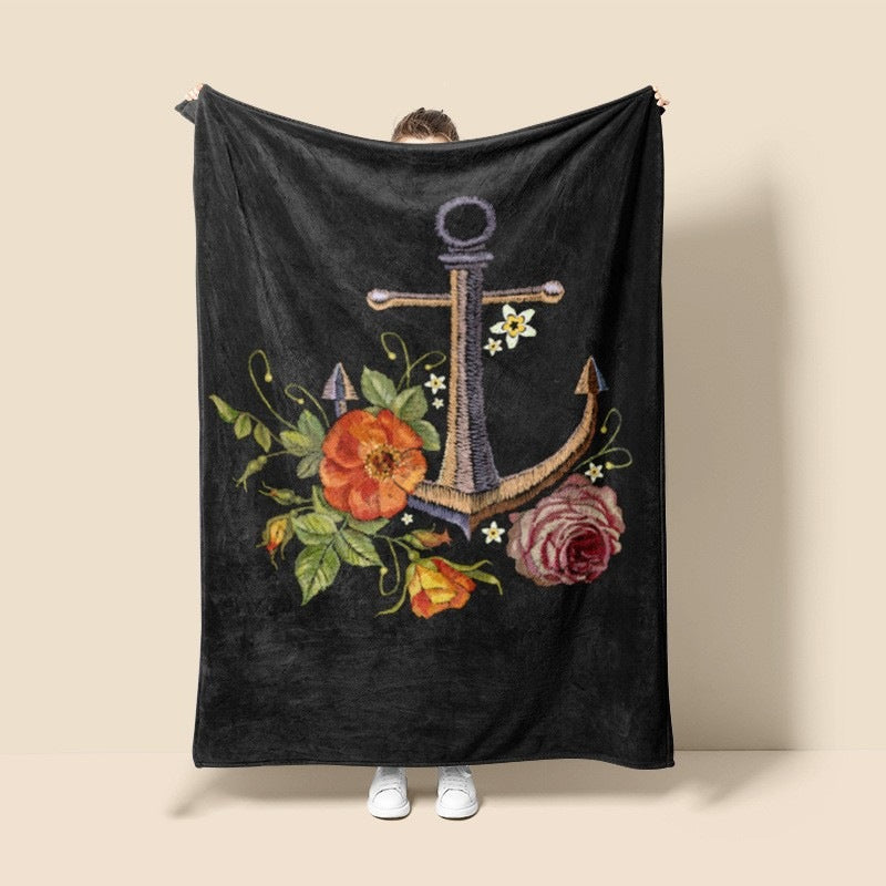 Künstlerische Schädel-Themen-Fleece-Decke