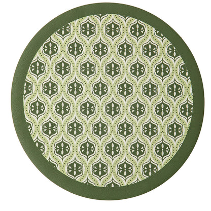 Runder dekorativer Teppich mit floraler Tierillustration und feiner Jacquardstruktur Brehn