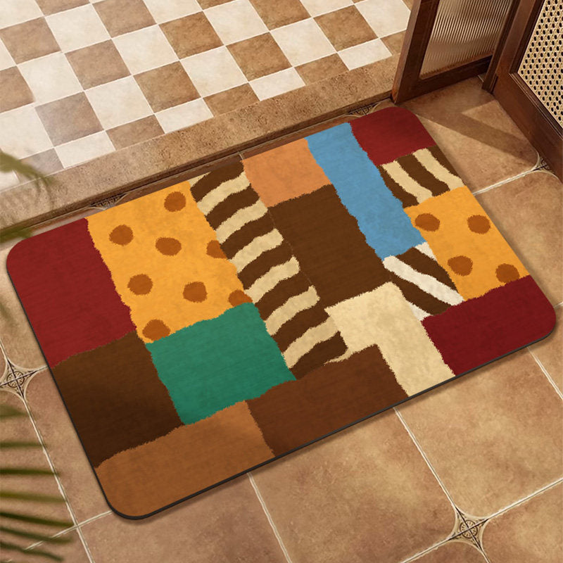 Farbenfrohes Patchwork-Bereichsmatte